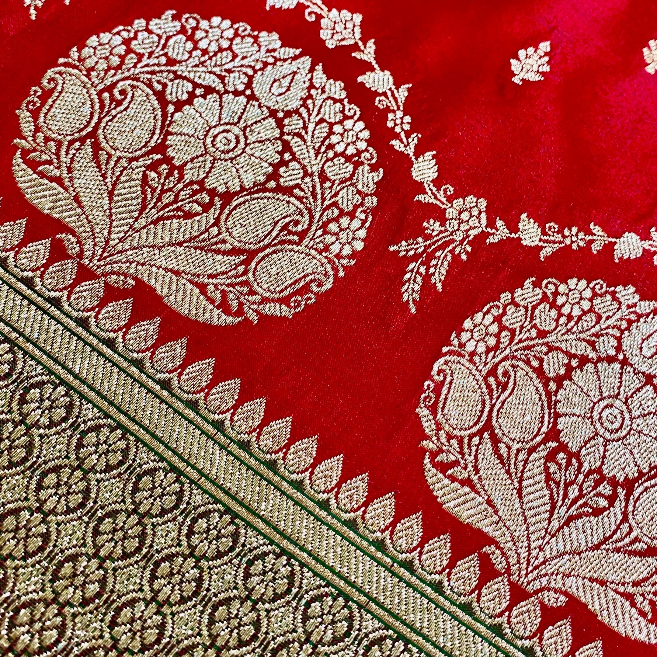 Red Banarasi Saree